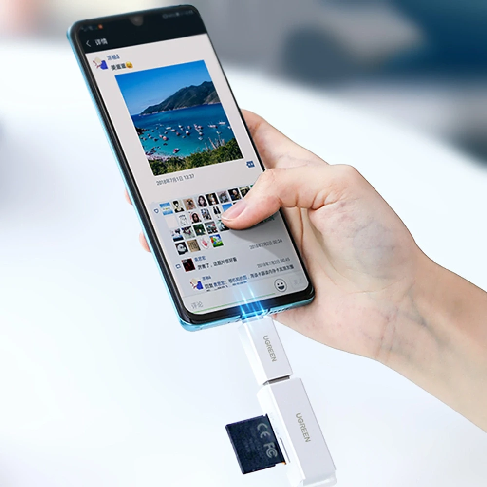 Atminties kortelė Kortelių skaitytuvas - Ugreen CM104 SD / TF USB 3.0 - Juodas