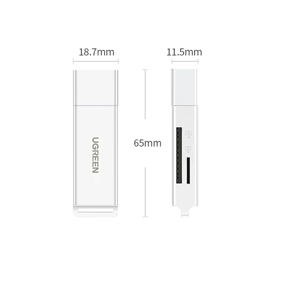 Atminties kortelė Kortelių skaitytuvas - Ugreen CM104 SD / TF USB 3.0 - Juodas