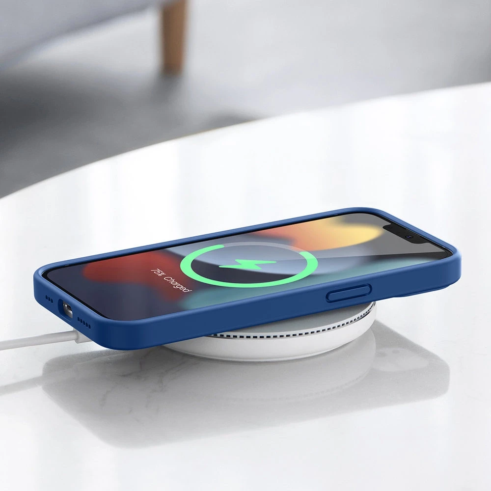 Ugreen Užalios spalvos Protective apsauginis silikoninis dėklas telefonui Apple iPhone 13 Pro Max mėlynos spalvos