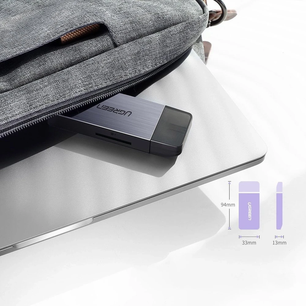 UGREEN USB Adapteris 4 in1 card reader SD + Micro SD (sidabrinis)