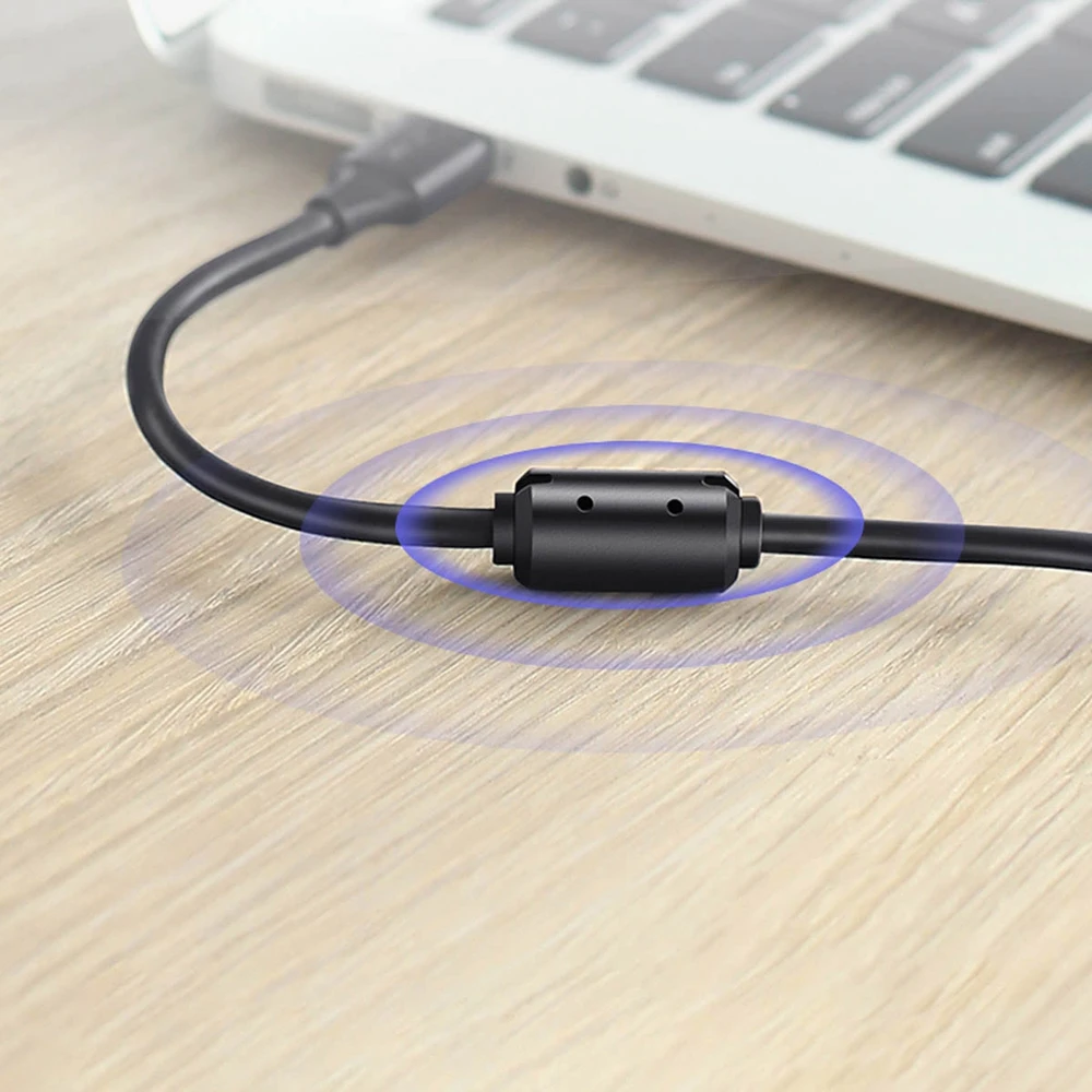 UGREEN US135 USB 2.0 AB spausdintuvo kabelis 5m - Juodas