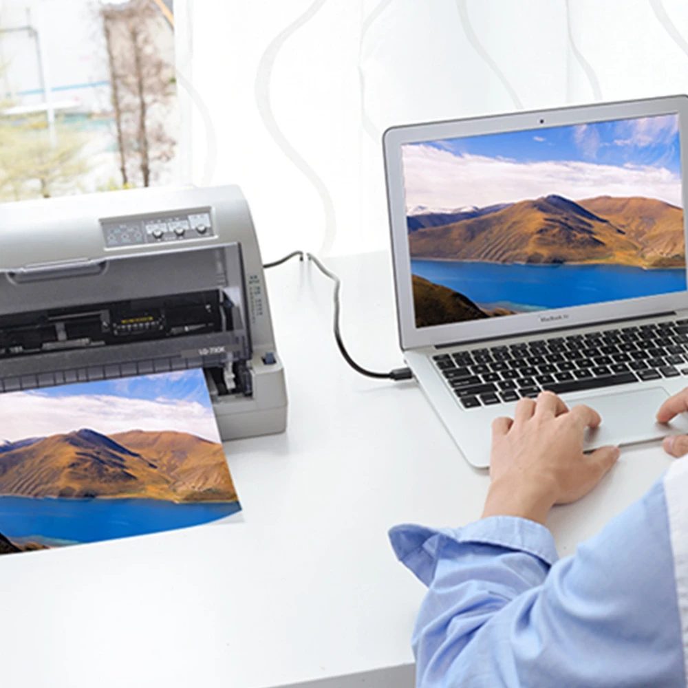 Kabelis USB A kištukas - B kištukas spausdintuvui 10m su stiprintuvu US122 UGREEN