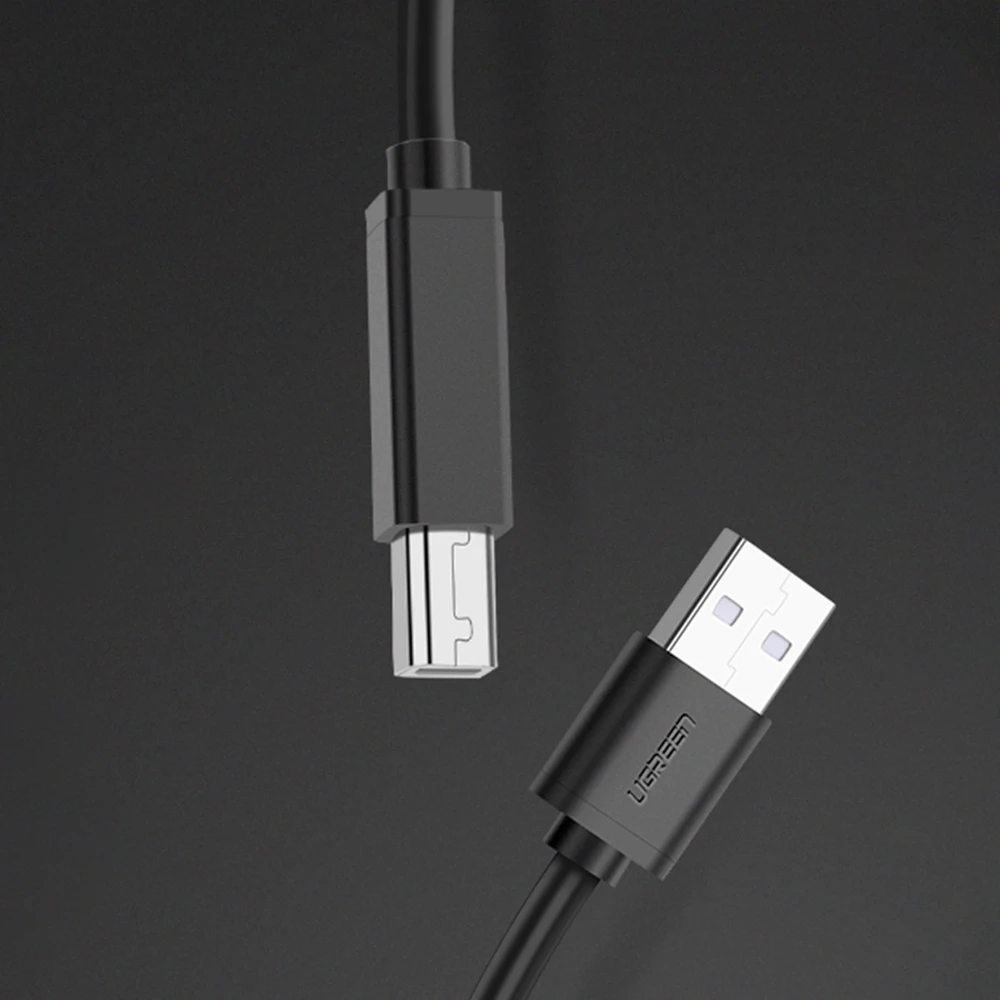 Kabelis USB A kištukas - B kištukas spausdintuvui 10m su stiprintuvu US122 UGREEN