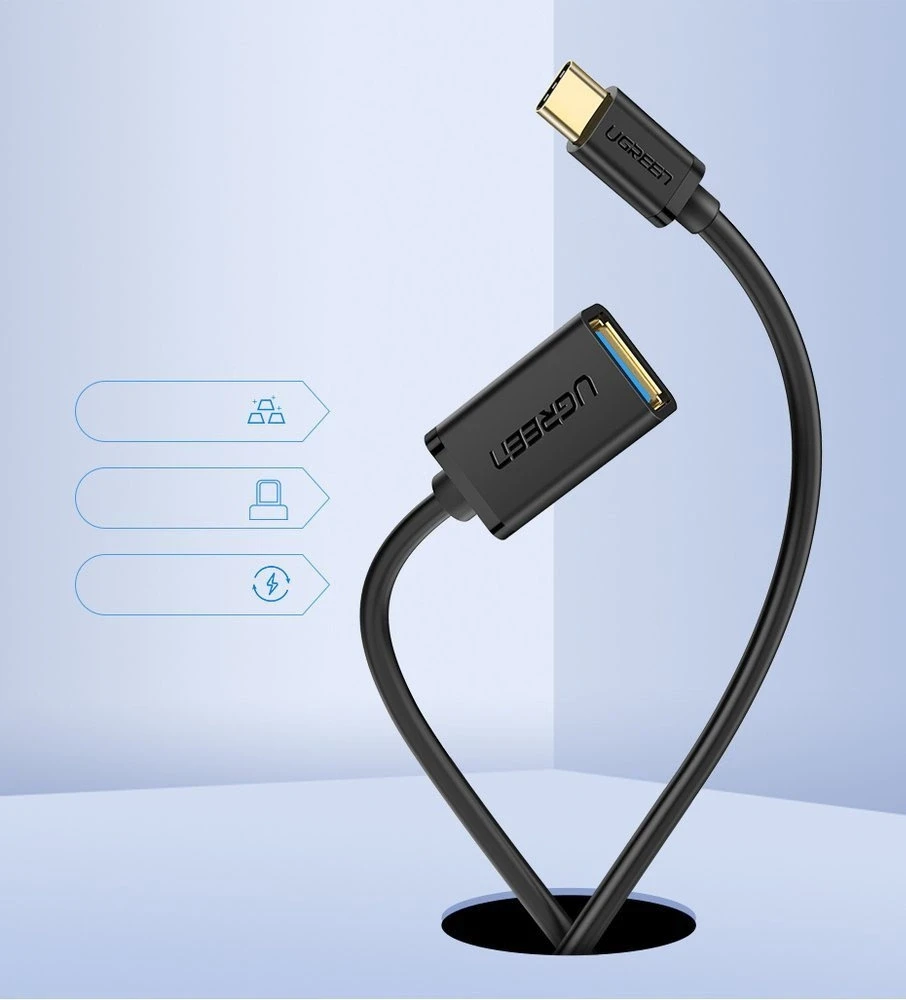 Adapteris OTG USB-C 3.0 UGREEN - Juodas