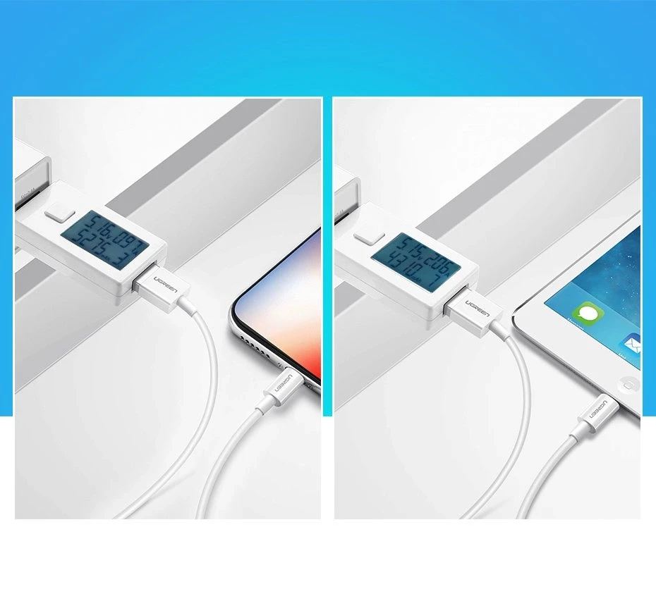 UGREEN nikeliuotas USB - Lightning laidas MFi 1m