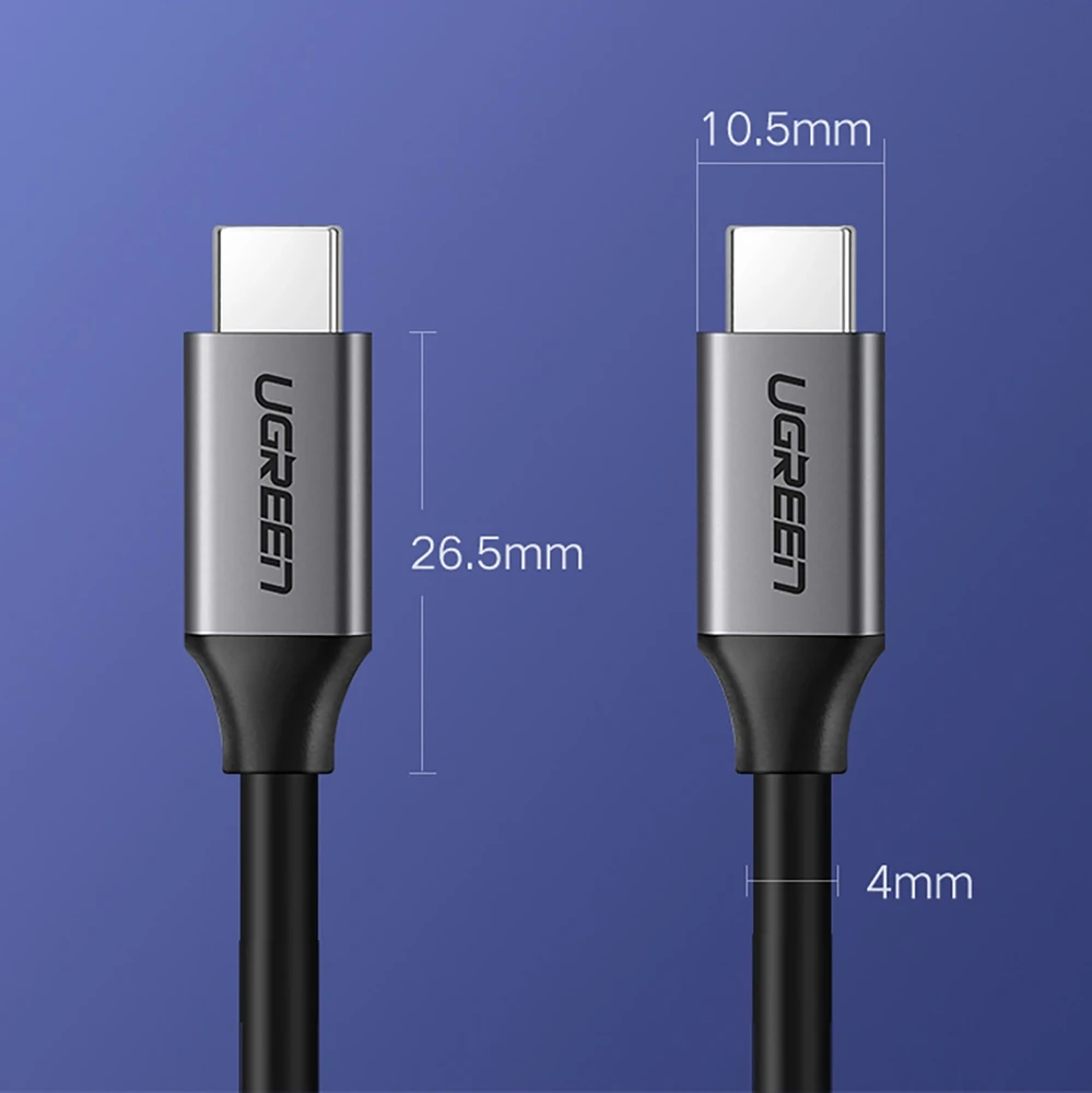 UGREEN USB-C 3.1 laidas, 60 W, 1.5m