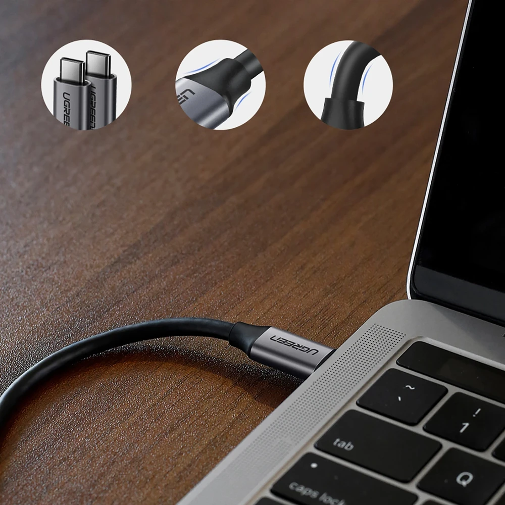 UGREEN USB-C 3.1 laidas, 60 W, 1.5m