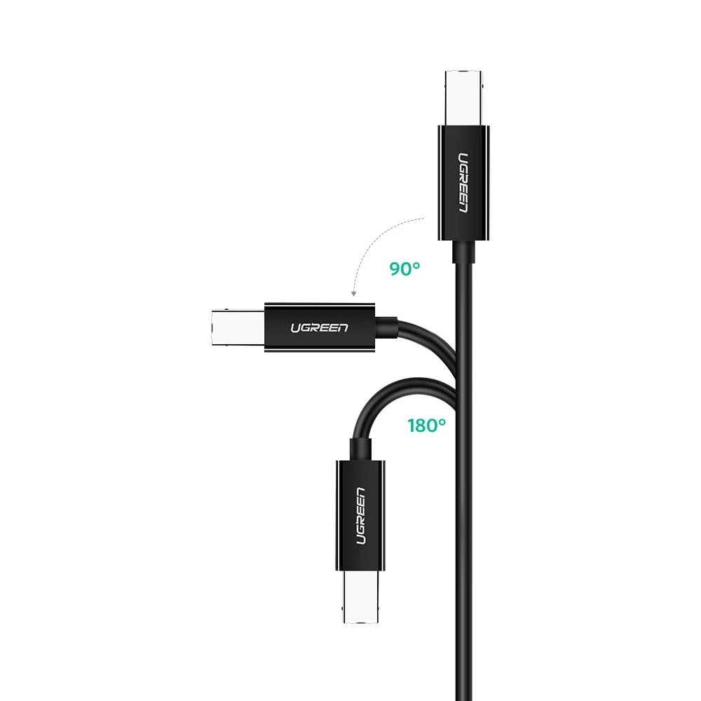 Spausdintuvo kabelis USB-C 2.0 į USB-B UGREEN US241, 1m (juodas)