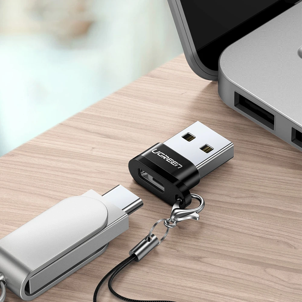 UGREEN US280 USB-C - USB-A 2.0 USB adapteris, juodos spalvos