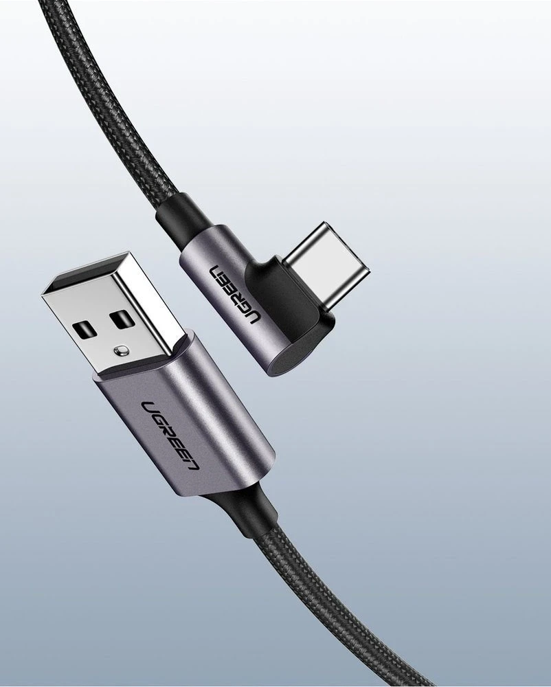 Kampinis USB-C kabelis UGREEN 3A Quick Charge 3.0 1m