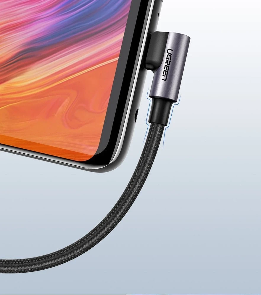 Kampinis USB-C kabelis UGREEN 3A Quick Charge 3.0 1m