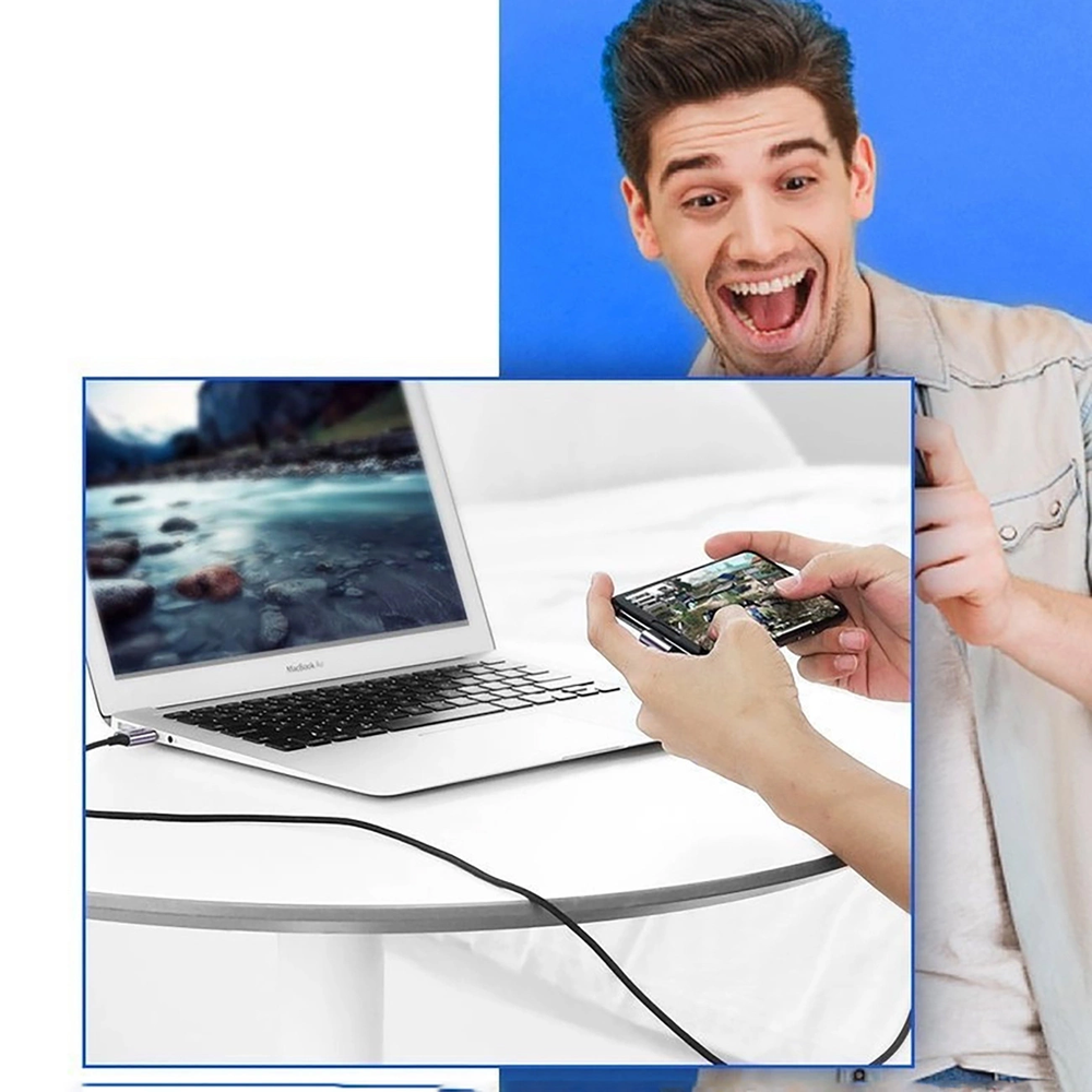 Kampinis USB-C laidas UGREEN US284 3A 3m