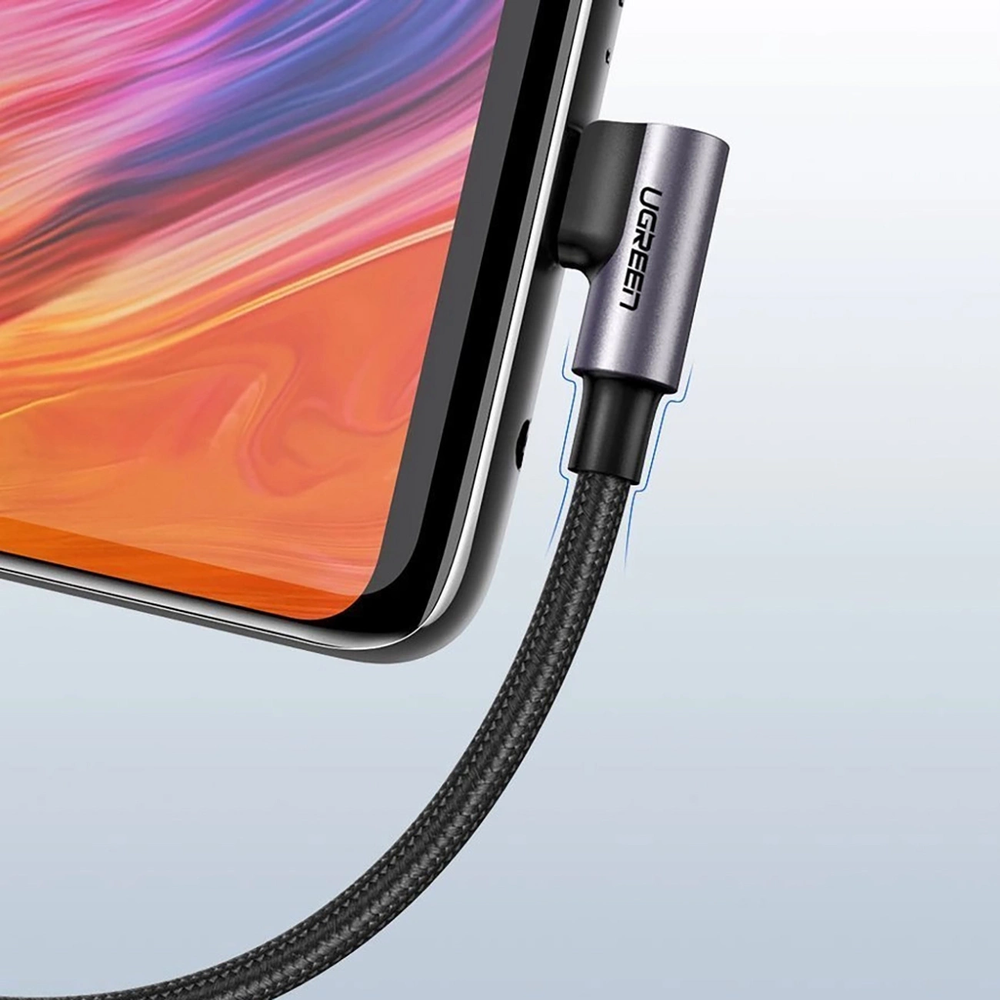 Kampinis USB-C laidas UGREEN US284 3A 3m