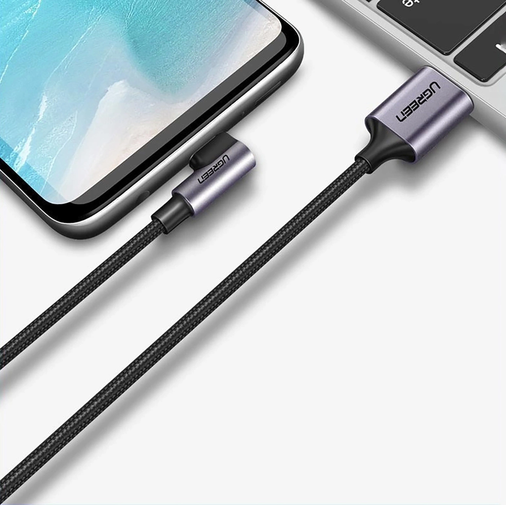 Kampinis USB-C laidas UGREEN US284 3A 3m
