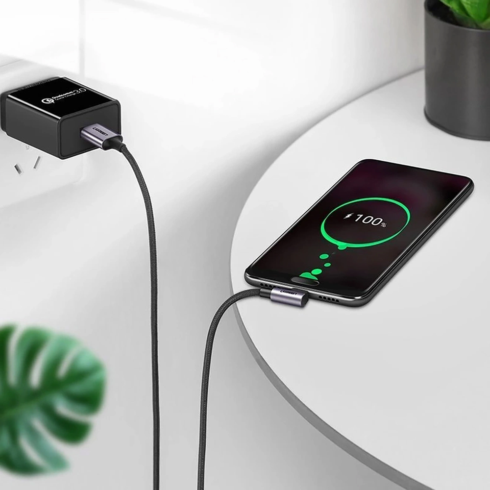 Kampinis USB-C laidas UGREEN US284 3A 3m