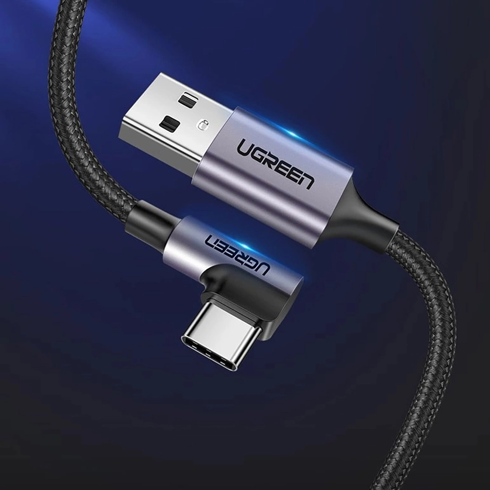 Kampinis USB-C laidas UGREEN US284 3A 3m