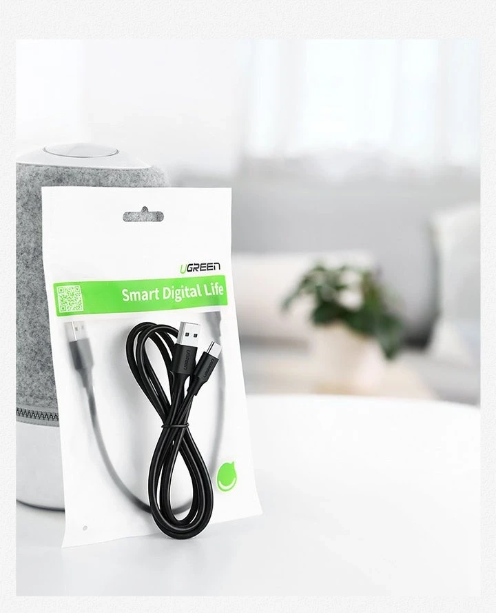 UGREEN nikelio USB-C kabelis 1.5m - Juodas