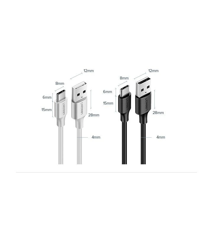 UGREEN US287 USB - USB-C laidas 3m