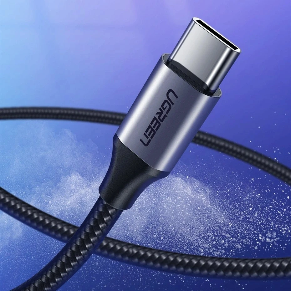 Nikeliu dengtas USB-C kabelis QC3.0 UGREEN 0.25m