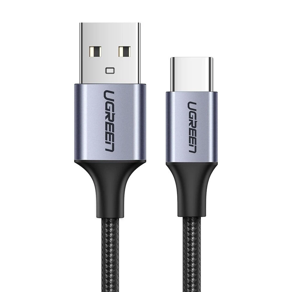 Nikeliu dengtas USB-C kabelis QC3.0 UGREEN 0.25m
