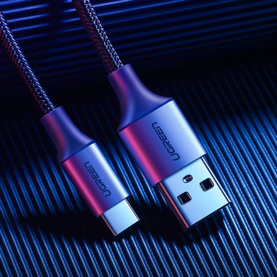 Nikeliuotas USB-C laidas QC3.0 UGREEN, 1m