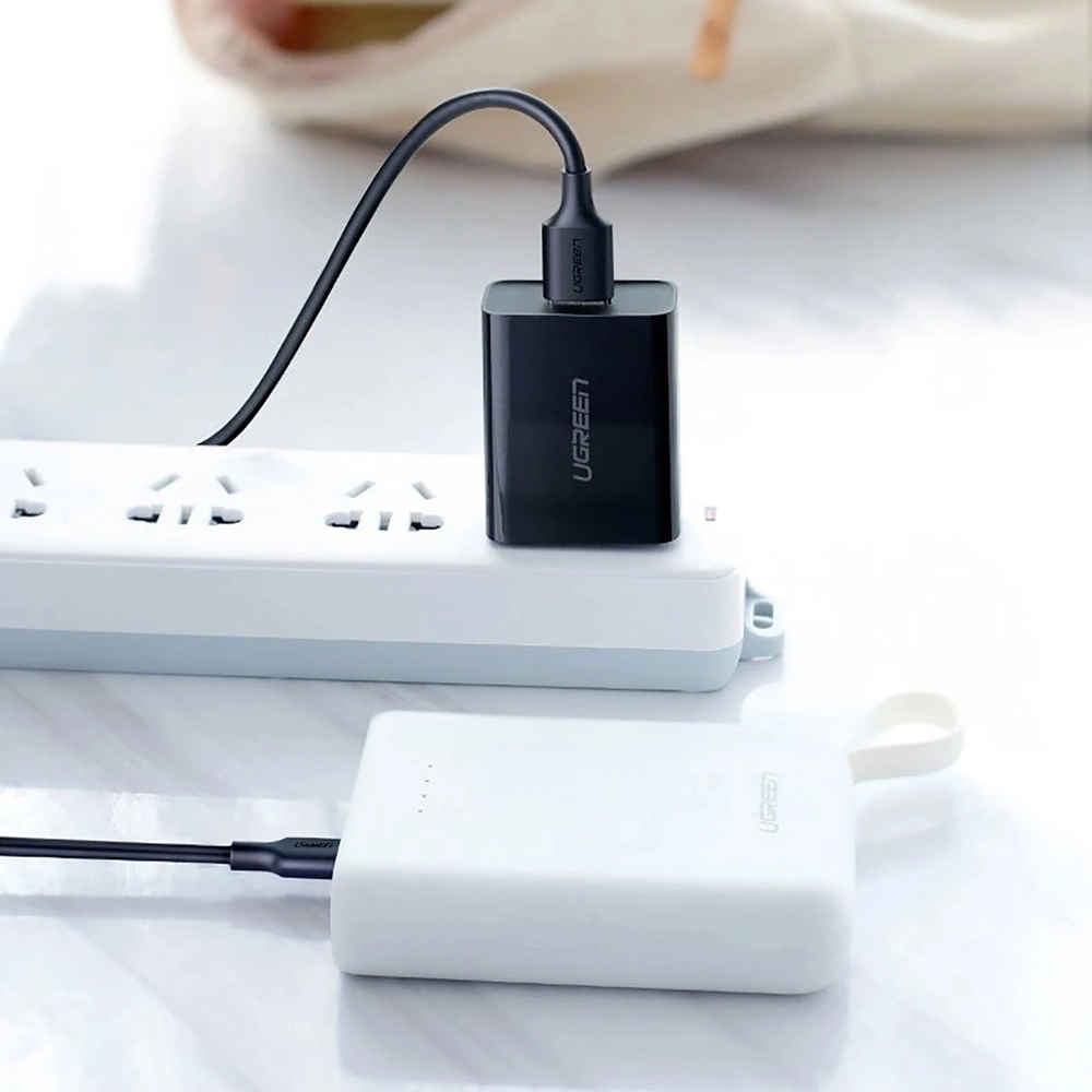 UGREEN micro USB kabelis QC 3.0 2.4A 0.25m - Juoda