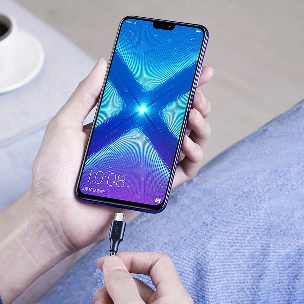 UGREEN micro USB kabelis QC 3.0 2.4A 0.25m - Juoda