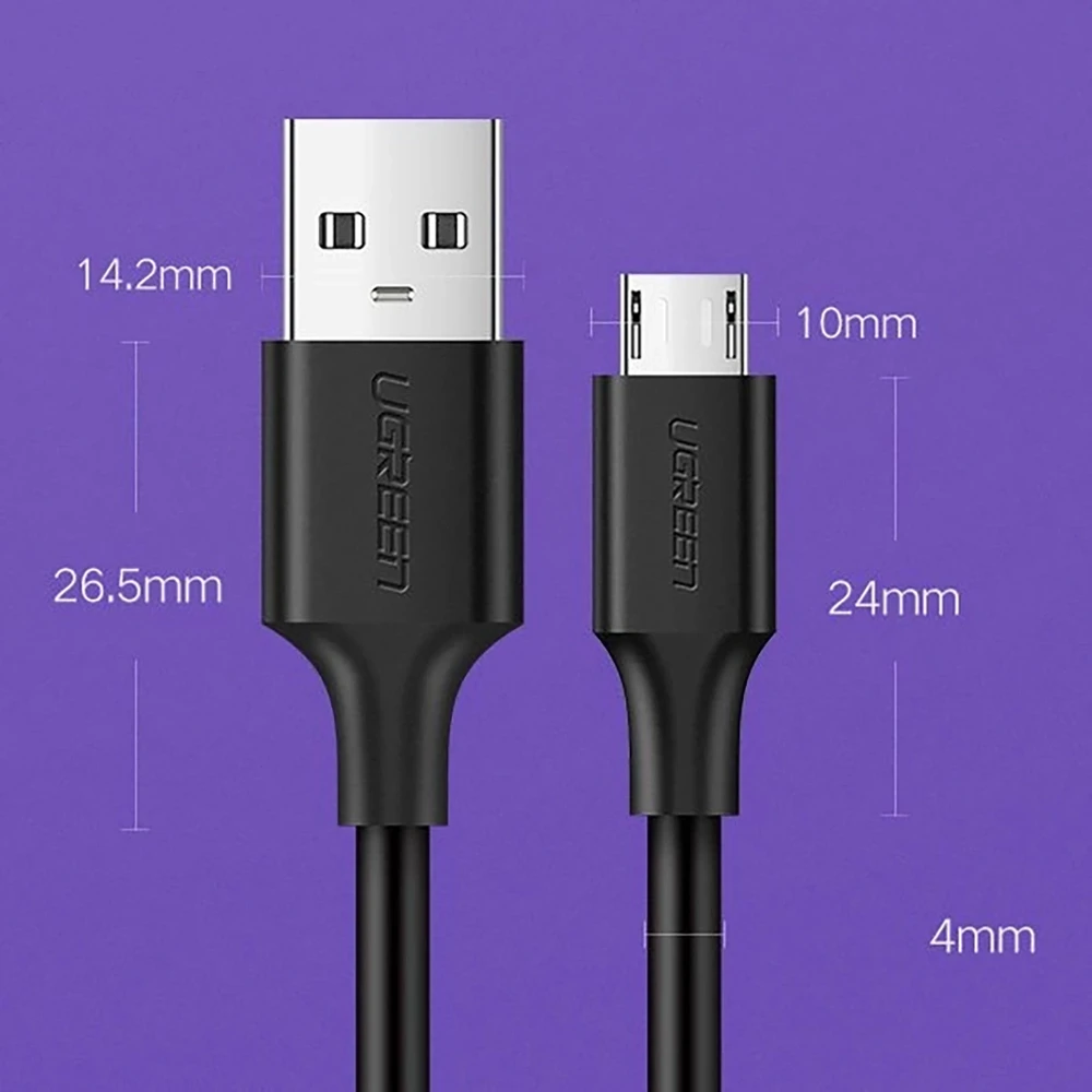 UGREEN mikro USB laidas QC 3.0 2.4A 0.5m