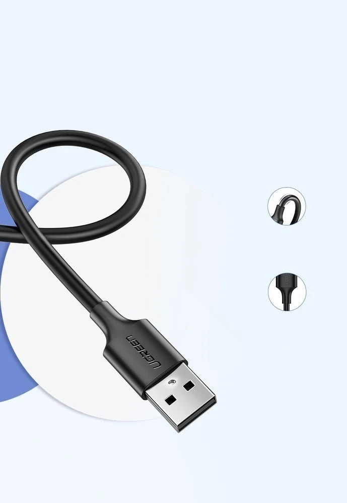 Kabelis Ugreen US289 USB į Micro USB, 2.4 A, 1m