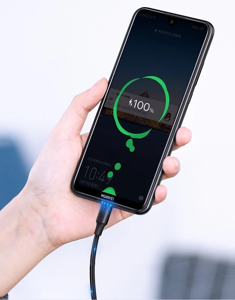 UGREEN micro USB kabelis QC 3.0 2.4A 1.5m - Juodas