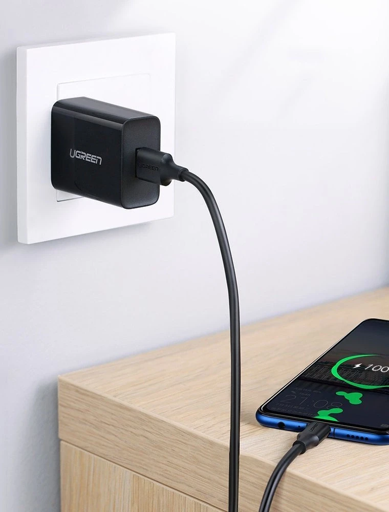 UGREEN micro USB kabelis QC 3.0 2.4A 1.5m - Juodas