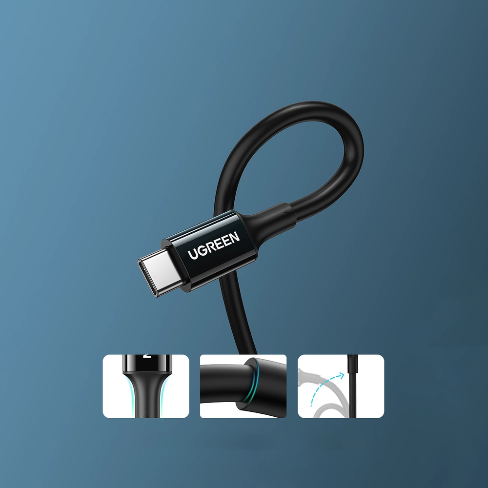 UGREEN US300 USB-C - USB-C laidas 100W 5A 1m