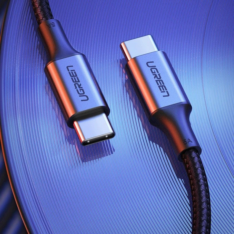 USB C į USB C laidas UGREEN US316, 100W, 2m - juodas