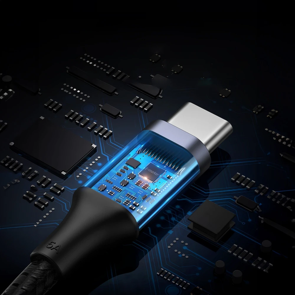 Ugreen US557 USB-C į USB-C laidas, 100 W, 5A (juodas)