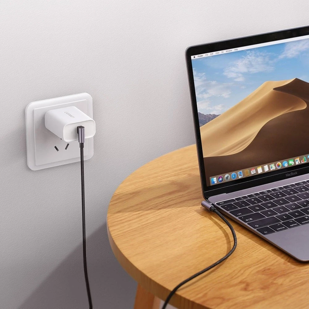 UGREEN US323 USB-C – USB-C kampinis laidas PD 3A 60W 1m