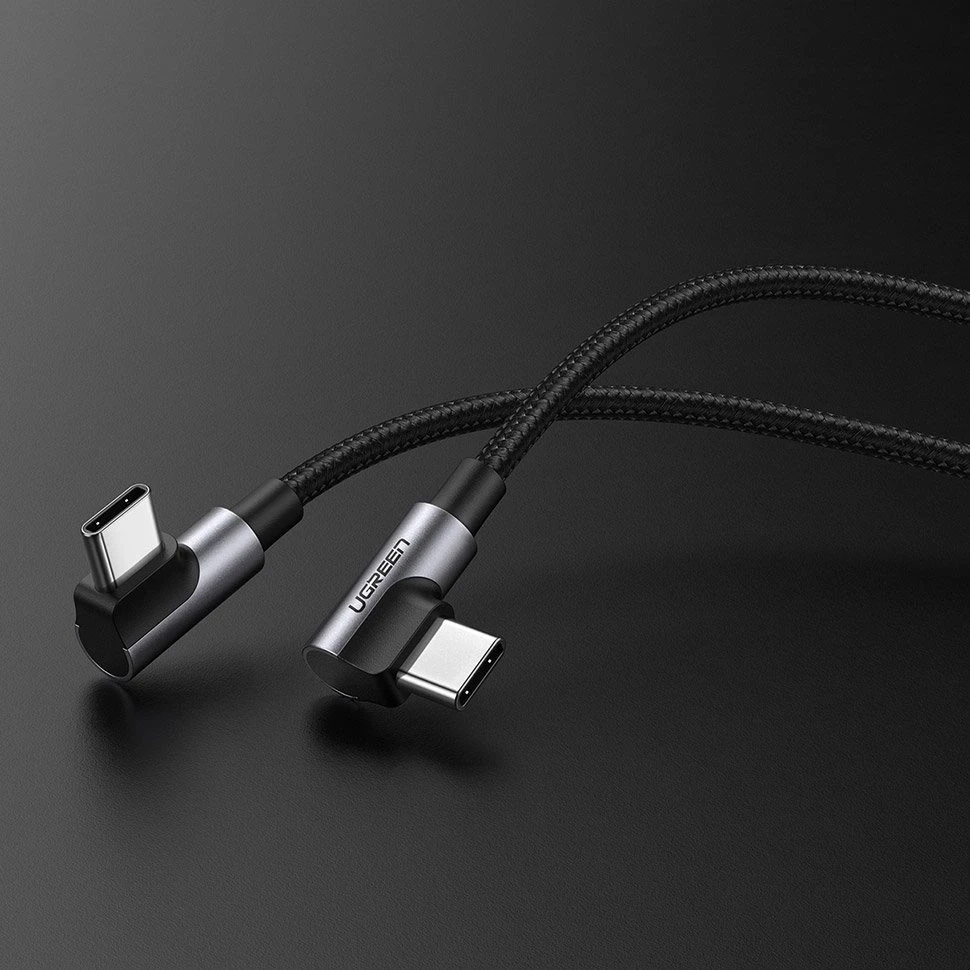 UGREEN US323 USB-C – USB-C kampinis laidas PD 3A 60W 1m