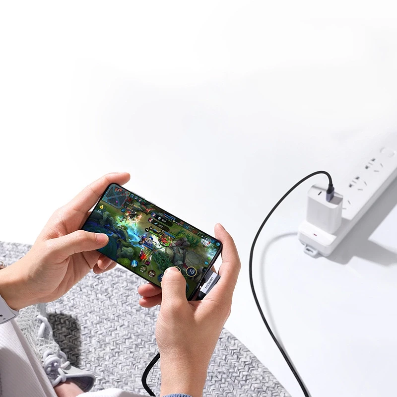 UGREEN US385 USB į USB-C Kampinis kabelis 3A 1m - Juodas