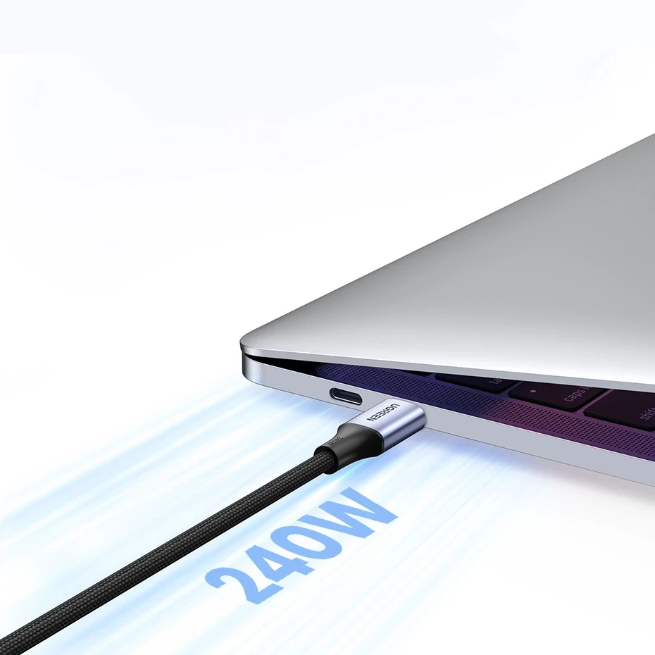 Laidas USB-C į USB-C UGREEN 15311, 1m (pilkas)