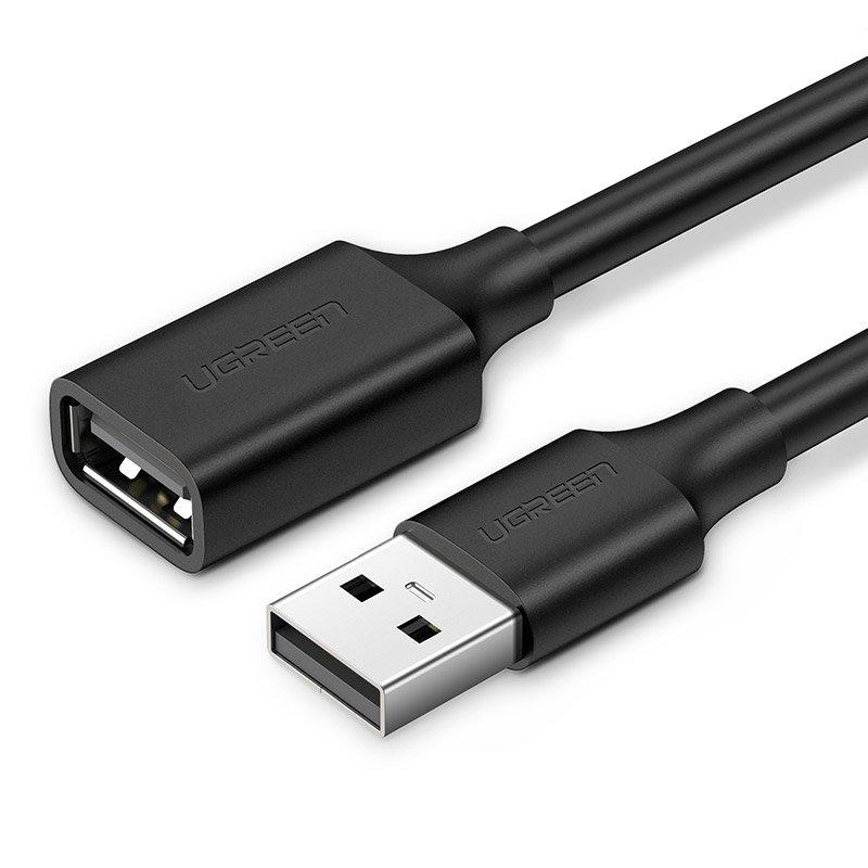 UGREEN US103 USB2.0 kabelio prailginimas 1m - Juodas