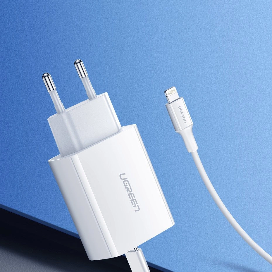 Ugreen USB charger Power Delivery 3.0 Quick Charge 4.0+ 20W 3A baltas (60450) - OUTLET