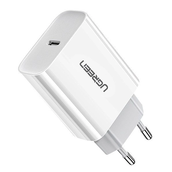 Ugreen USB charger Power Delivery 3.0 Quick Charge 4.0+ 20W 3A baltas (60450) - OUTLET