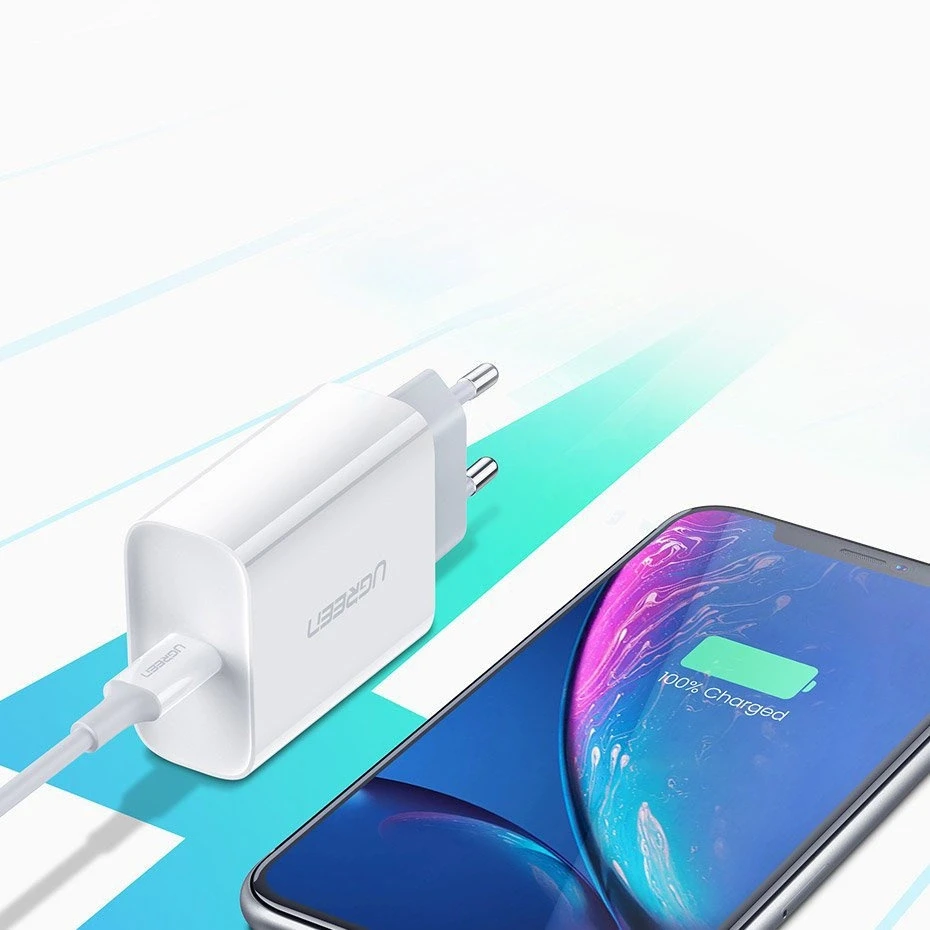 Ugreen USB Power Delivery 3.0 Quick Charge 4.0+ 20 W 3 A tinklo įkroviklis (baltas)