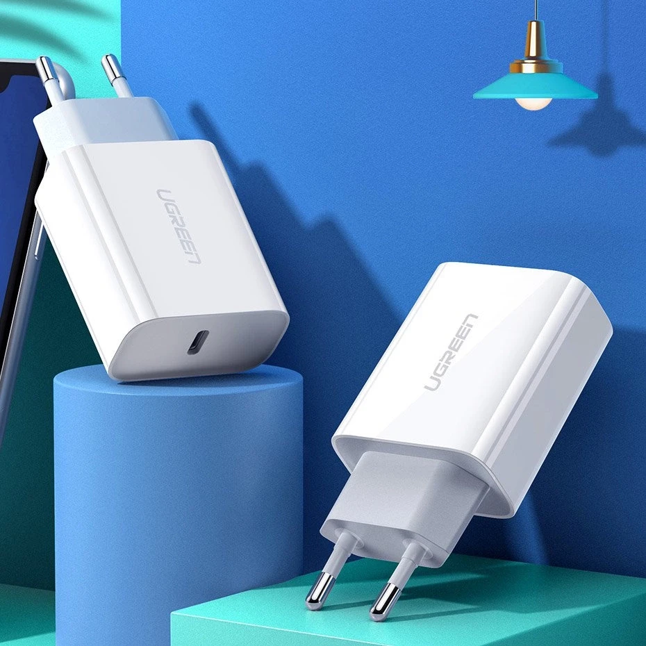 Ugreen USB Power Delivery 3.0 Quick Charge 4.0+ 20 W 3 A tinklo įkroviklis (baltas)