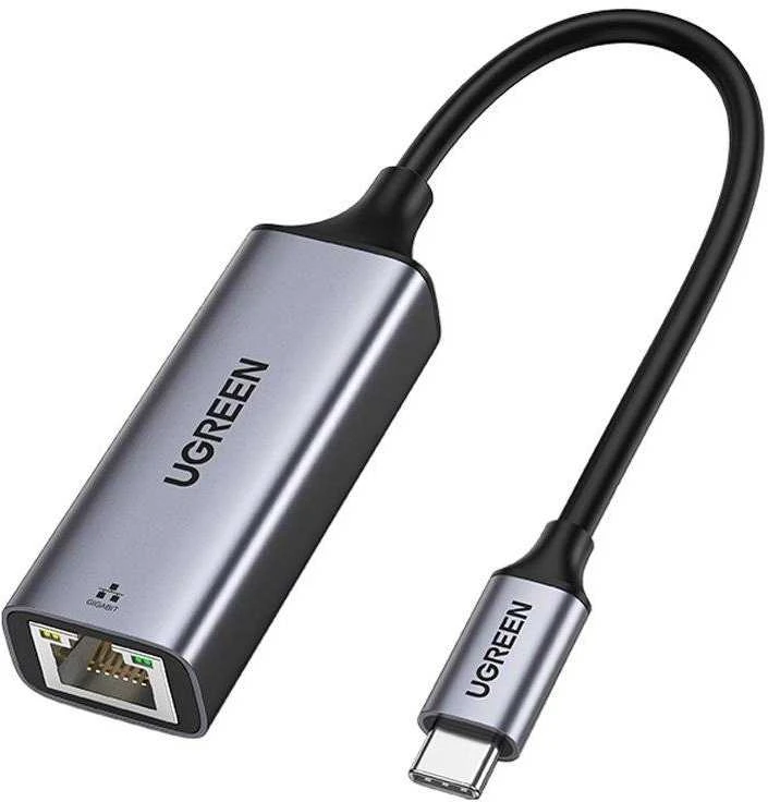 UGREEN adapteris su USB-C - RJ45 jungtimis, Gigabit Ethernet (pilkas)