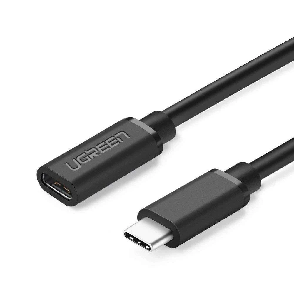 UGREEN USB Type C 3.1 kabelio prailginimas 0.5m - Juodas