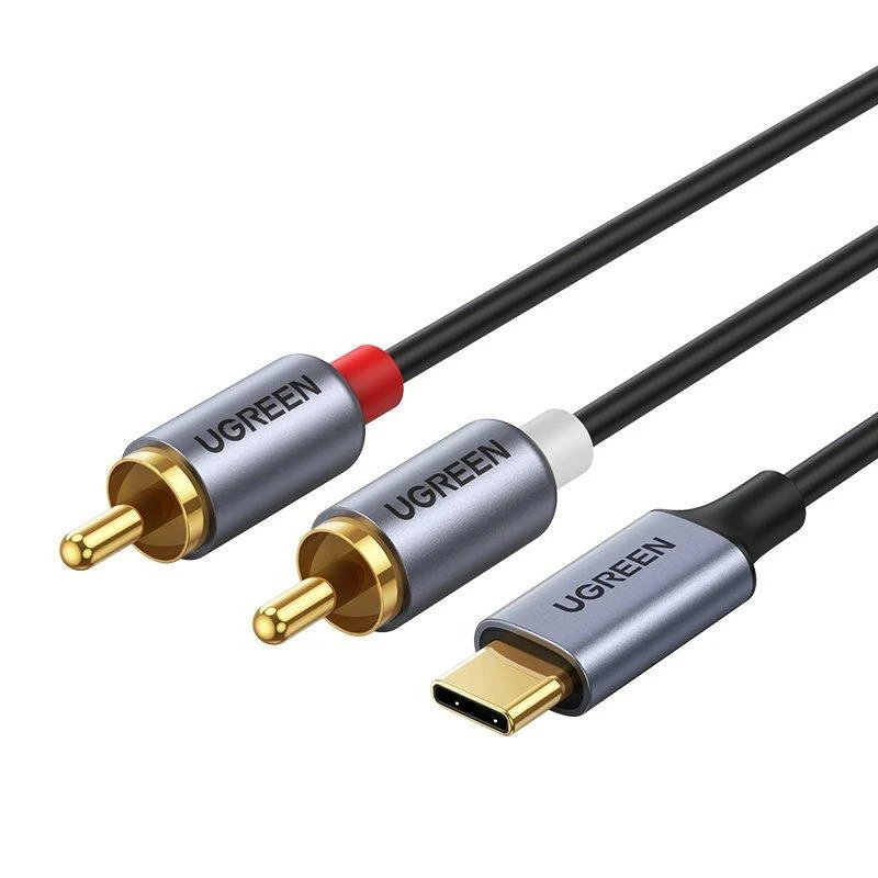 Ugreen audio kabelis USB Type C (male) - 2RCA (male) 1.5m pilkos spalvos (20193 CM451)