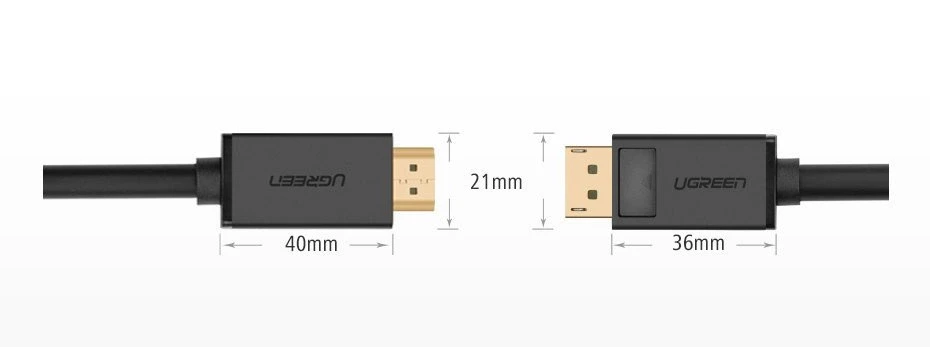 Kabelis Ugreen DP101 DisplayPort to HDMI 1.5m juodas