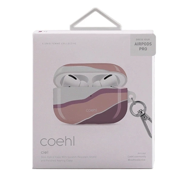 Rožinė UNIQ Coehl Ciel AirPods Pro dėklas rowy / saulėlydžio rožinis