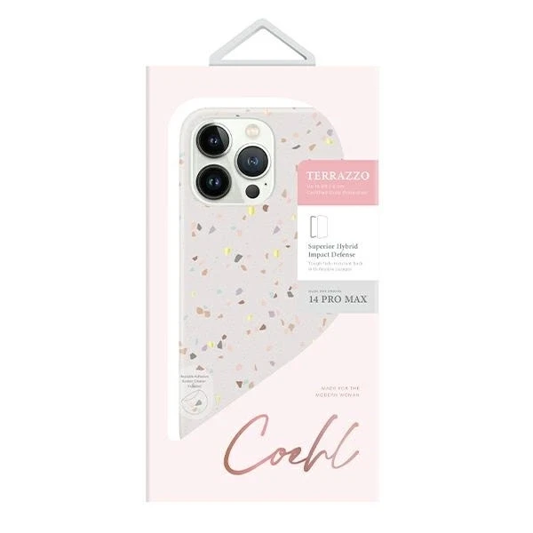 Uniq Coehl Terrazzo dėklas iPhone 14 Pro Max - smėlio