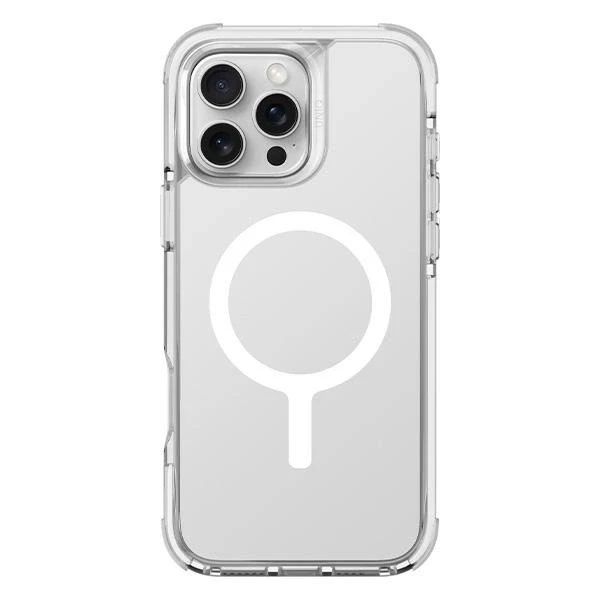 UNIQ dėklas Combat Luminous Apple iPhone 16 Pro 6.3" Magclick Charging baltos spalvos